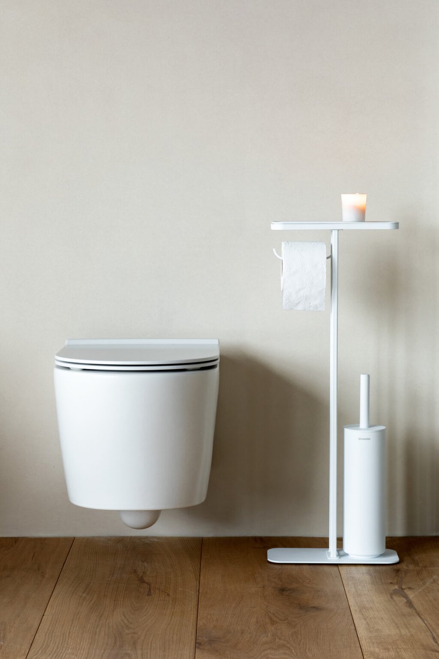 Brabantia Mindset Toilet Butler m. Silikonebrste, Mineral Fresh White