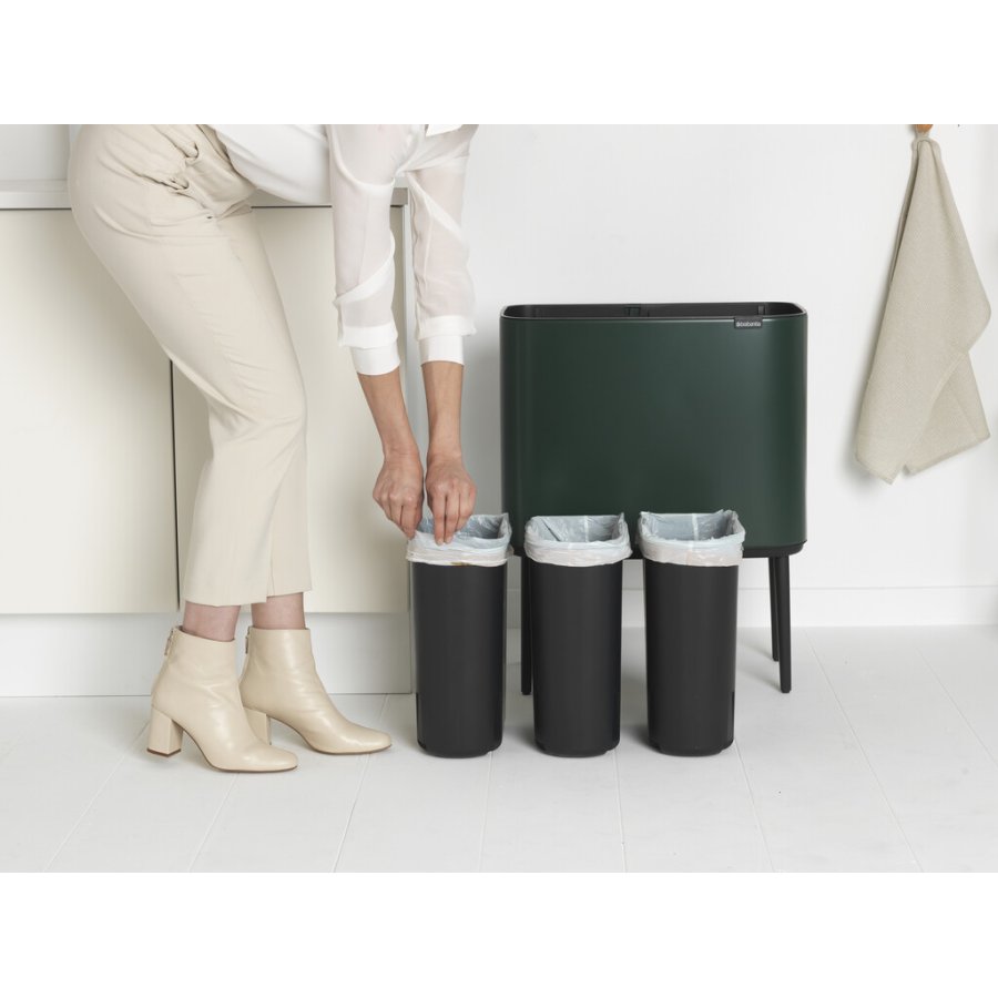 Brabantia Bo Touch Affaldsspand 3x11 L, Pine Green