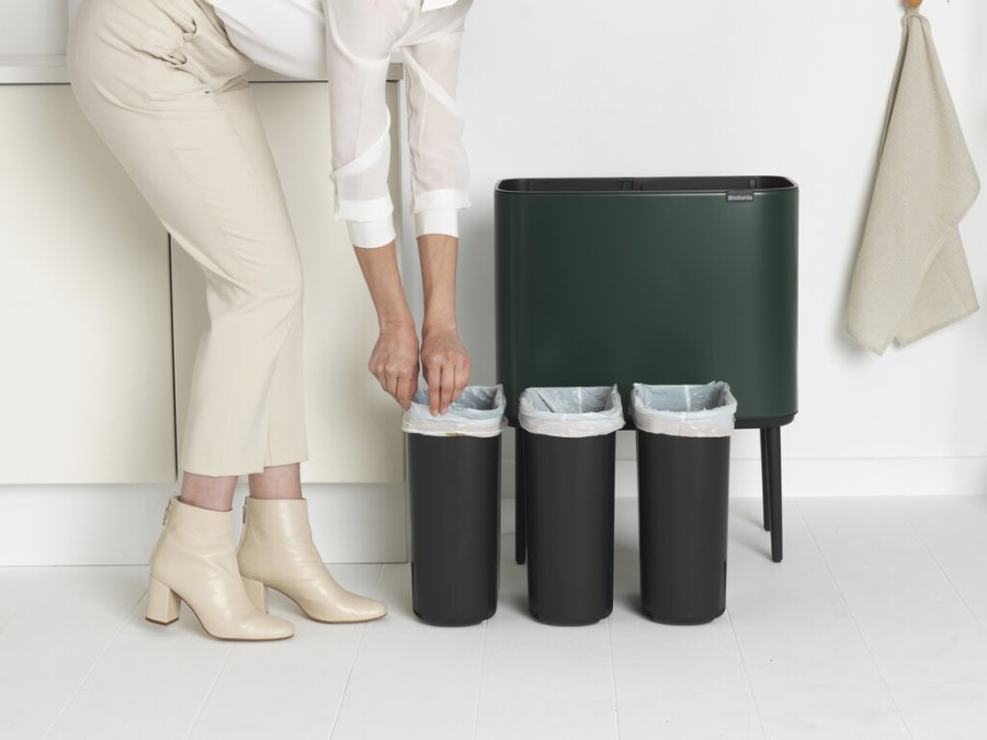 Brabantia Bo Touch Affaldsspand 3x11 L, Pine Green