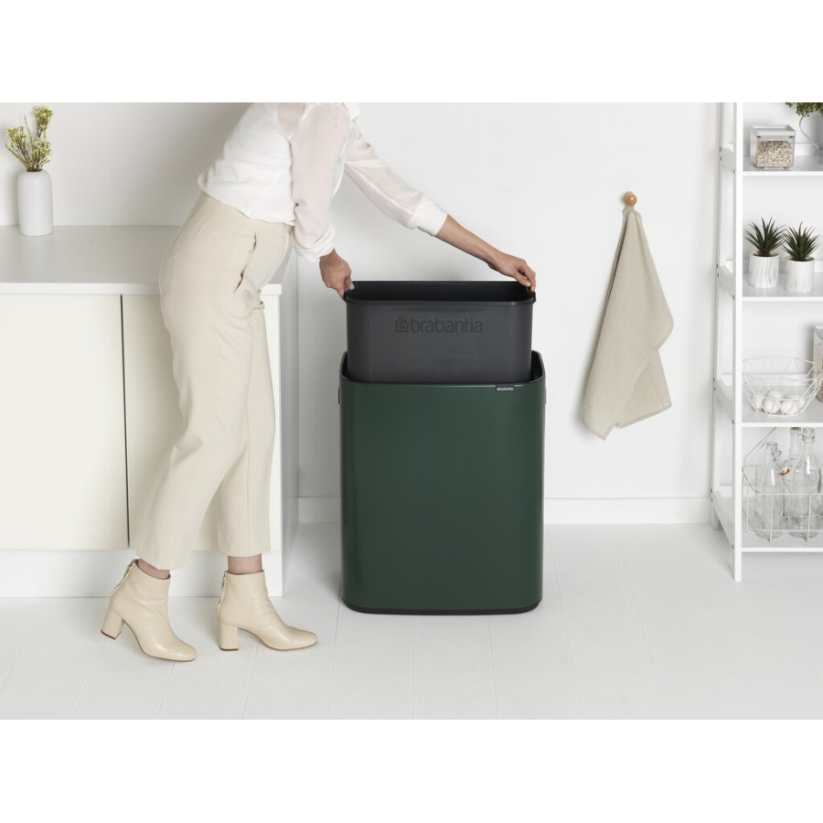 Brabantia Bo Touch Affaldsspand 2x30 L, Pine Green