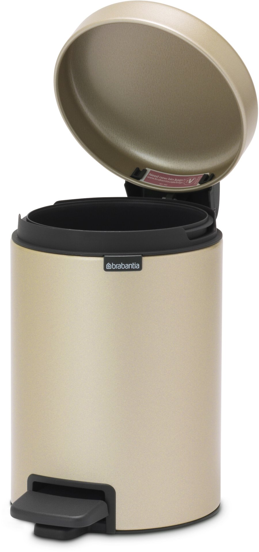 Brabantia NewIcon Pedalspand 3 L, Metallic Gold