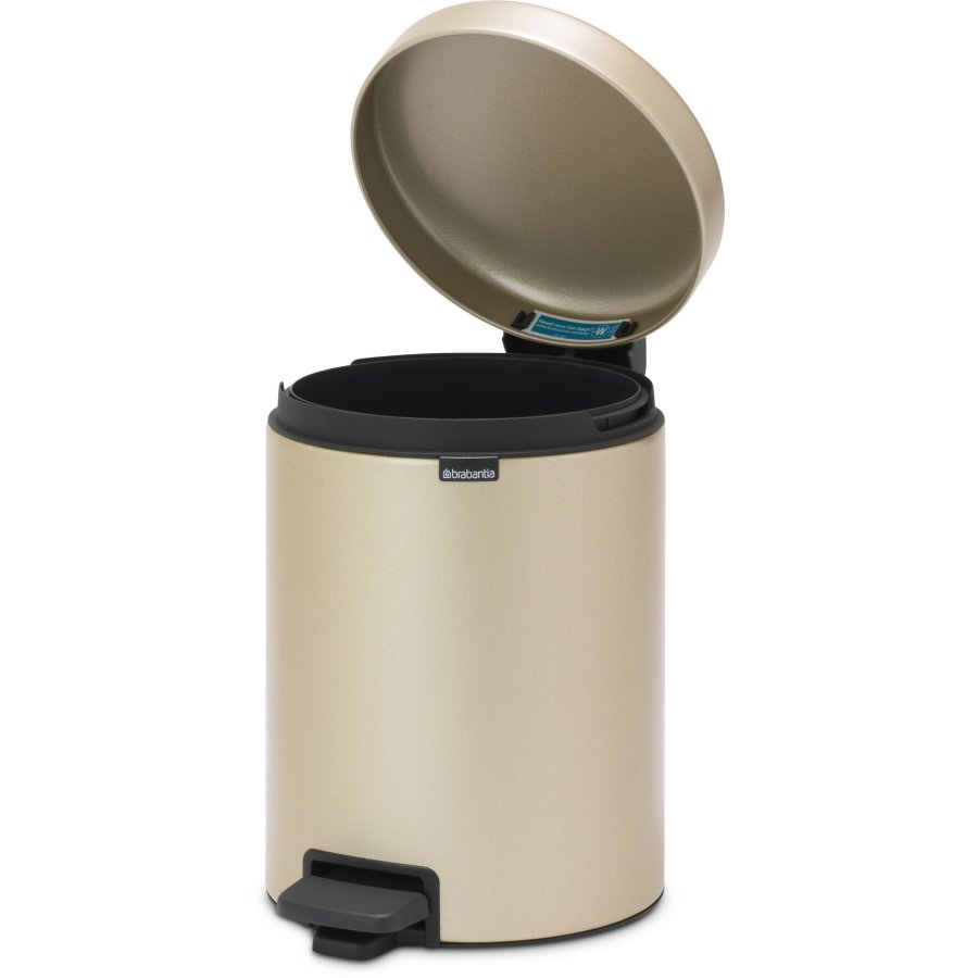 Brabantia NewIcon Pedalspand 5 L, Metallic Gold