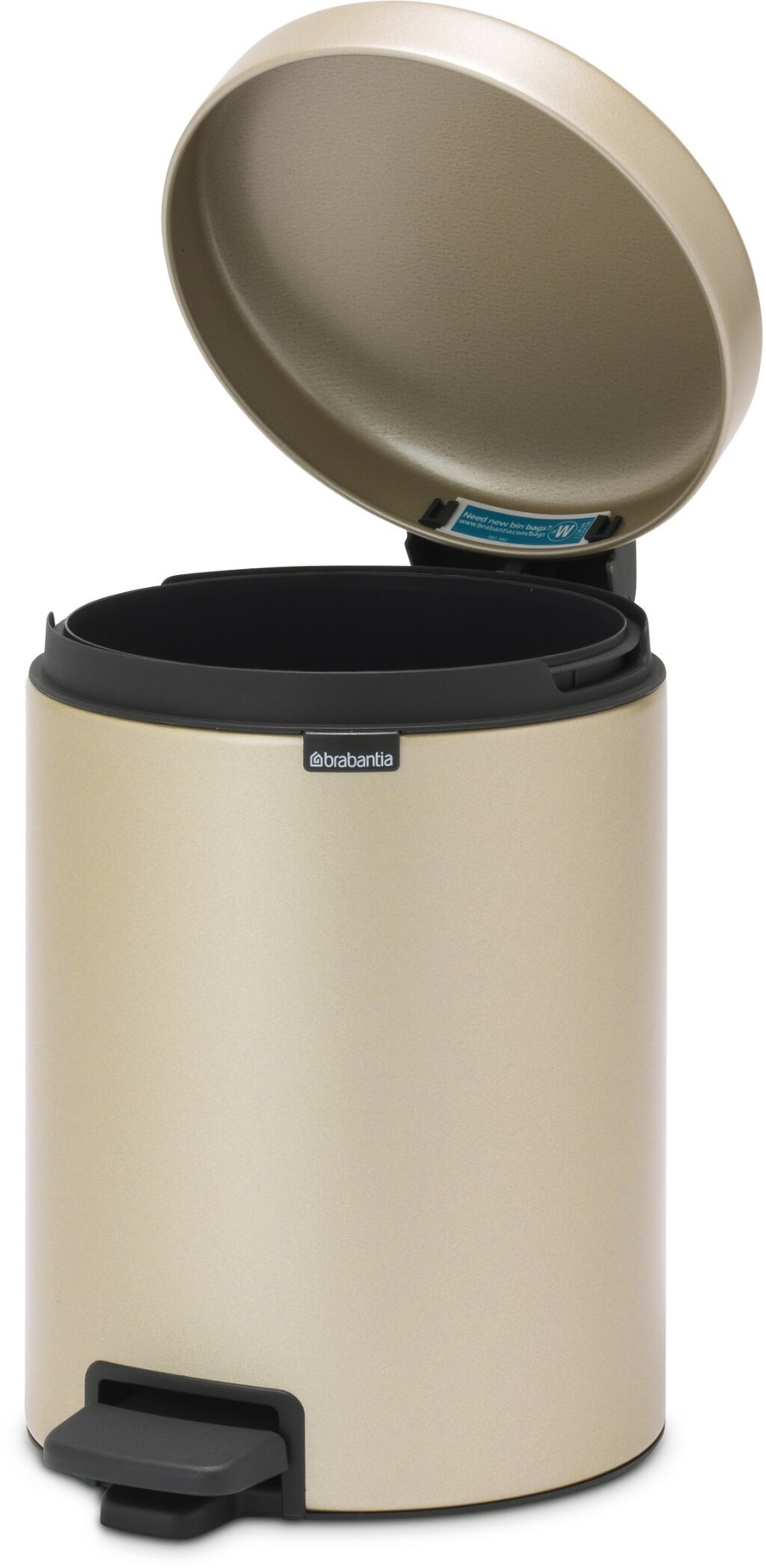 Brabantia NewIcon Pedalspand 5 L, Metallic Gold