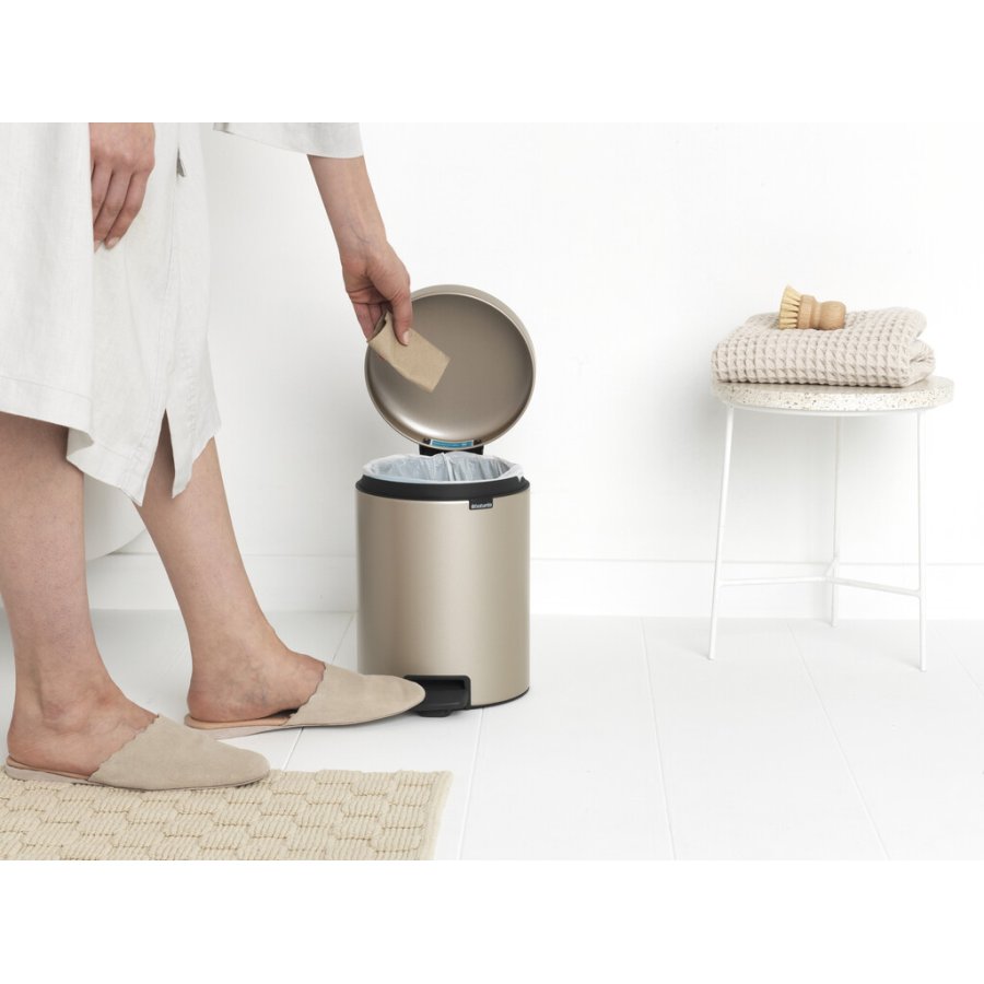 Brabantia NewIcon Pedalspand 5 L, Metallic Gold