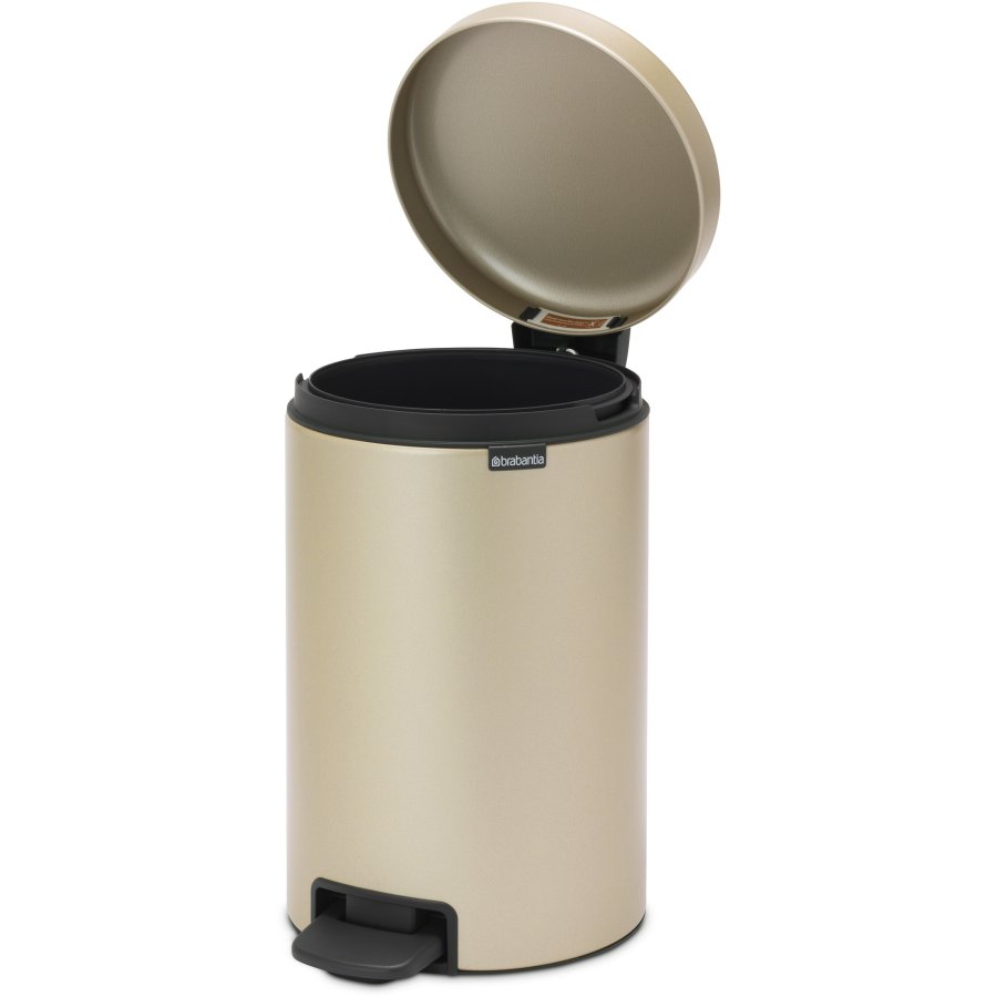 Brabantia NewIcon Pedalspand 12 L, Metallic Gold