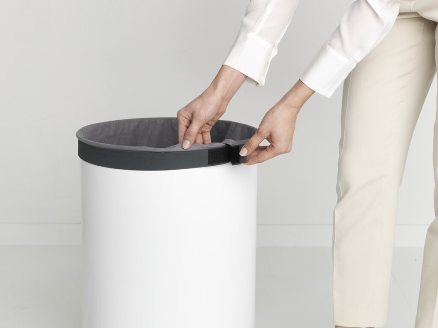 Brabantia Vasketjskurv m. Lg 60 L, Hvid/Sort