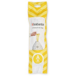 Brabantia PerfectFit Affaldspose A 20 stk. 3 L, Hvid