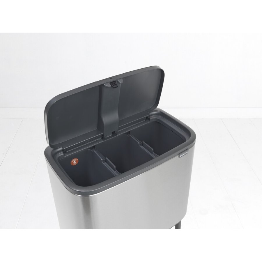 Brabantia Bo Touch Affaldsspand Fingerprint Proof 3x11 L, Mat Stl