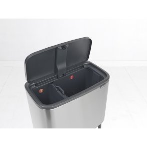 Brabantia Bo Touch Affaldsspand Fingerprint Proof 11+23 L, Mat Stål