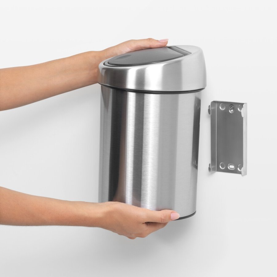 Brabantia Touch Affaldsspand Fingerprint Proof inkl. Vgbeslag 3 L, Mat Stl