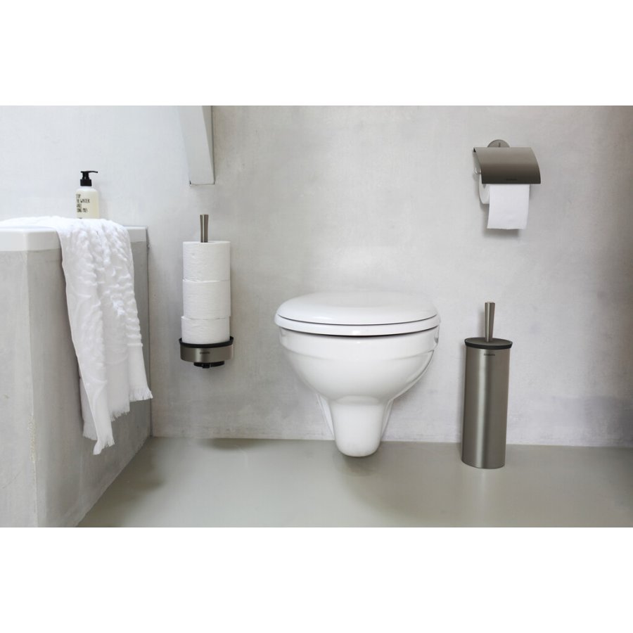 Brabantia Profile Toiletbrste m. Holder og Vgbeslag, Platinum