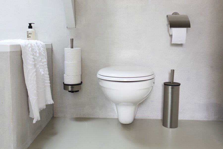 Brabantia Profile Toiletbrste m. Holder og Vgbeslag, Platinum