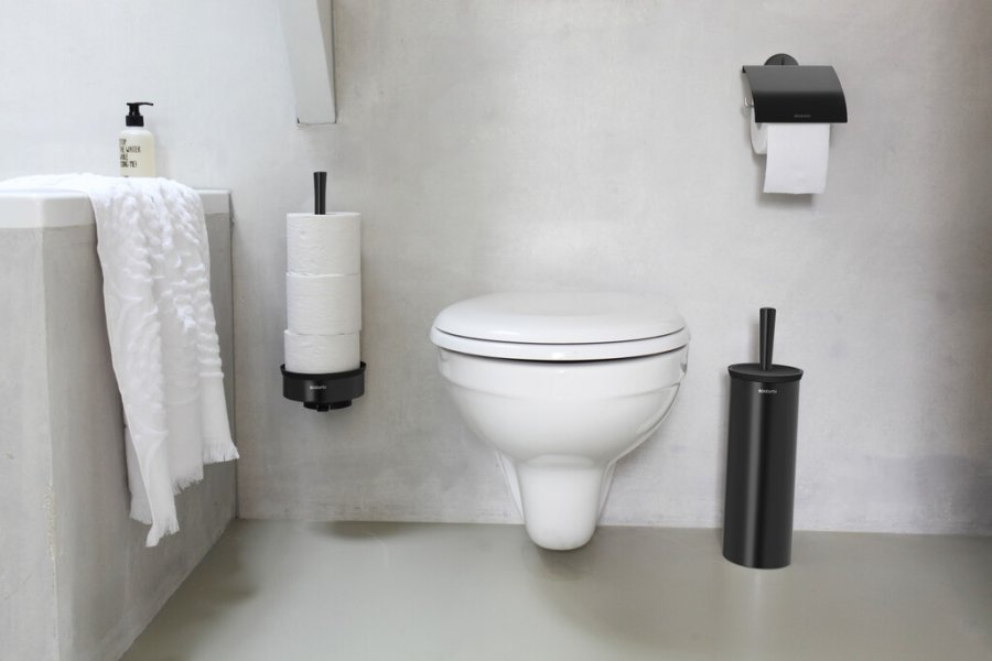 Brabantia Profile Toiletbrste m. Holder og Vgbeslag, Sort