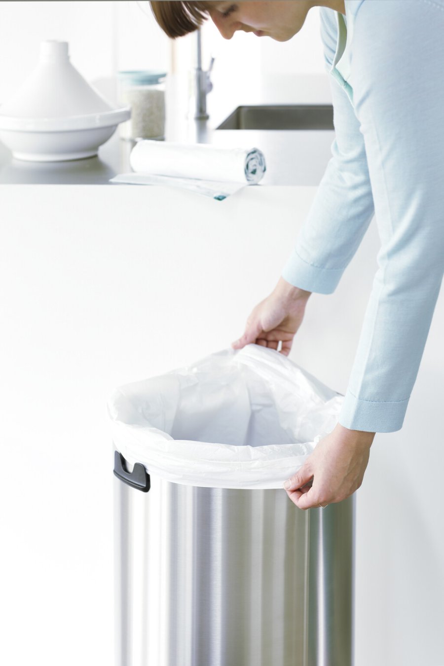 Brabantia Push Affaldsspand 60 L, Mat Stl