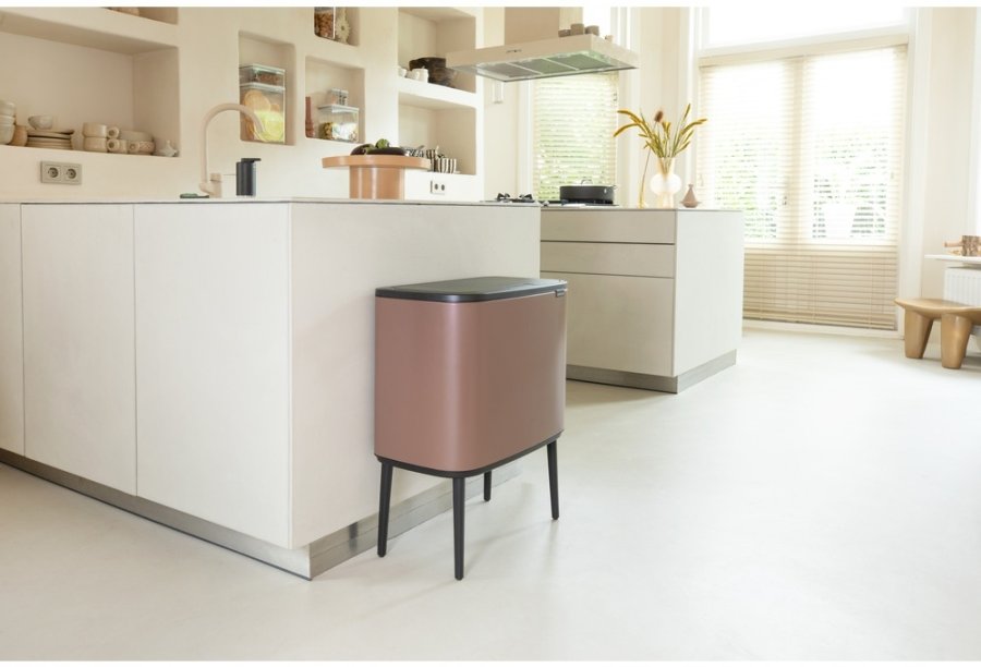 Brabantia Bo Touch Affaldsspand 11+23 L, Satin Taupe