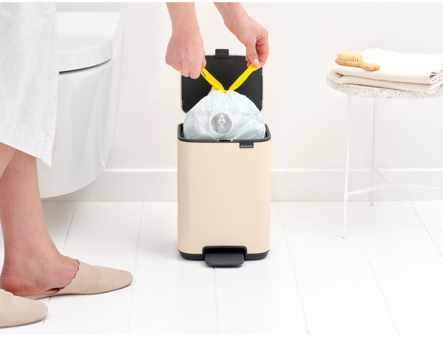 Brabantia Bo Pedalspand 4 L, Soft Beige