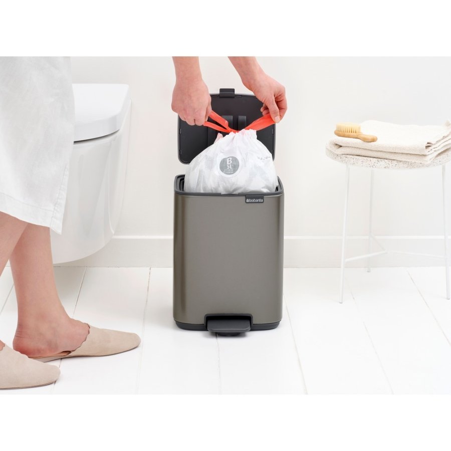 Brabantia Bo Pedalspand 7 L, Platinum