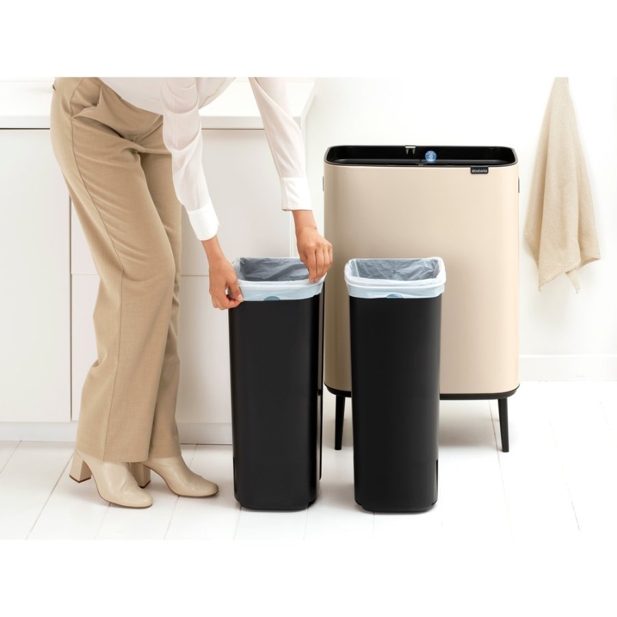Brabantia Bo Touch Afvalemmer 2x30 L, Soft Beige