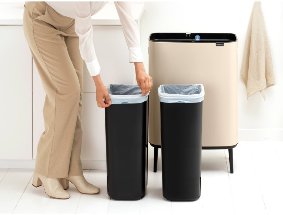 Brabantia Bo Touch Afvalemmer 2x30 L, Soft Beige