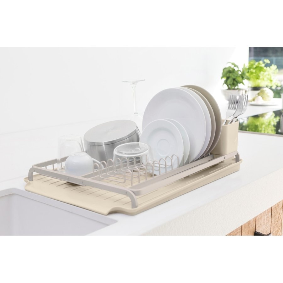 Brabantia Opvaskestativ m. Bakke 49x38,5 cm, Soft Beige