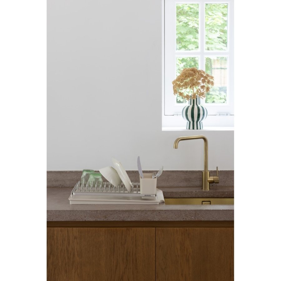 Brabantia Opvaskestativ m. Bakke 49x38,5 cm, Soft Beige