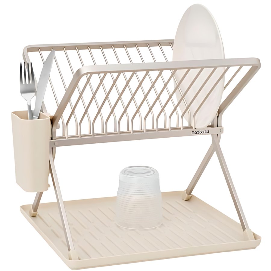 Brabantia Opvaskestativ m. Bakke 37x33 cm, Soft Beige