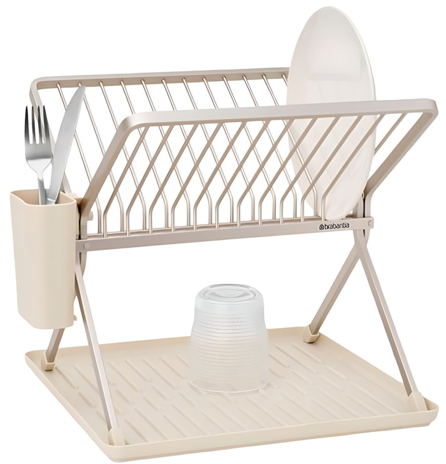 Brabantia Opvaskestativ m. Bakke 37x33 cm, Soft Beige