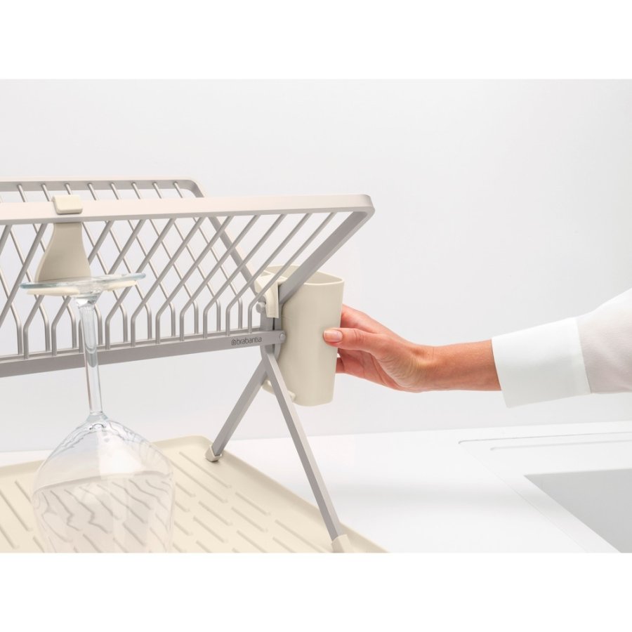 Brabantia Opvaskestativ m. Bakke 51x42 cm, Soft Beige