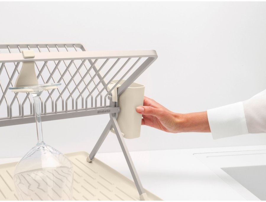 Brabantia Opvaskestativ m. Bakke 51x42 cm, Soft Beige