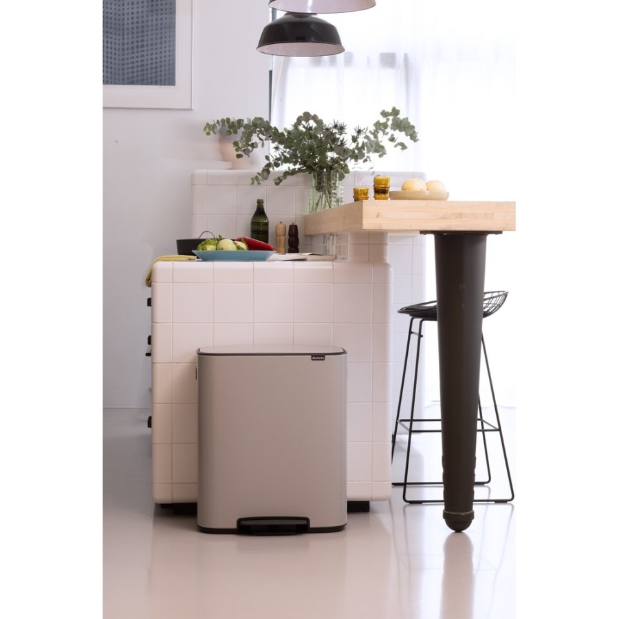 Brabantia Bo Pedalspand 2x30 L, Lysegr�