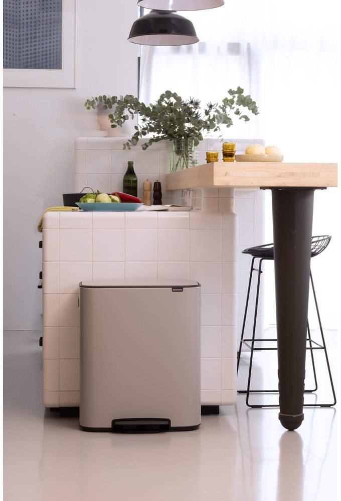 Brabantia Bo Pedalspand 2x30 L, Lysegr�