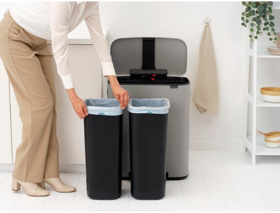 Brabantia Bo Pedalspand 2x30 L, Lysegr�