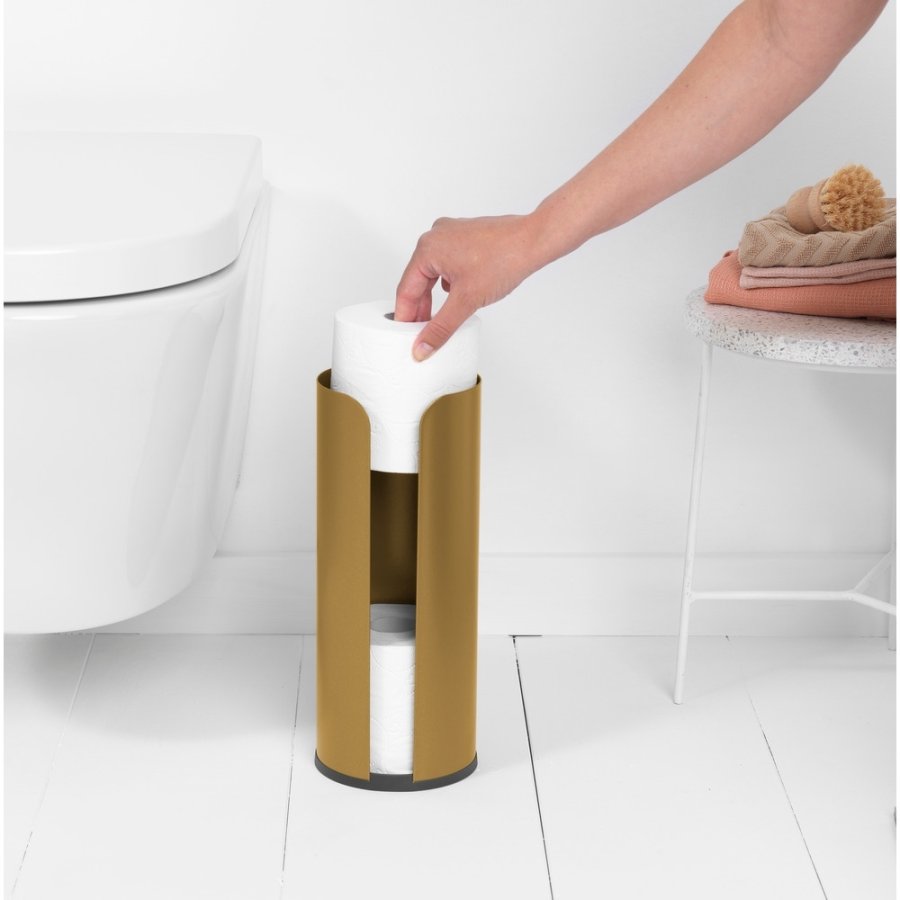 Brabantia Toiletrulledispenser til 3 Ruller, Warm Gold
