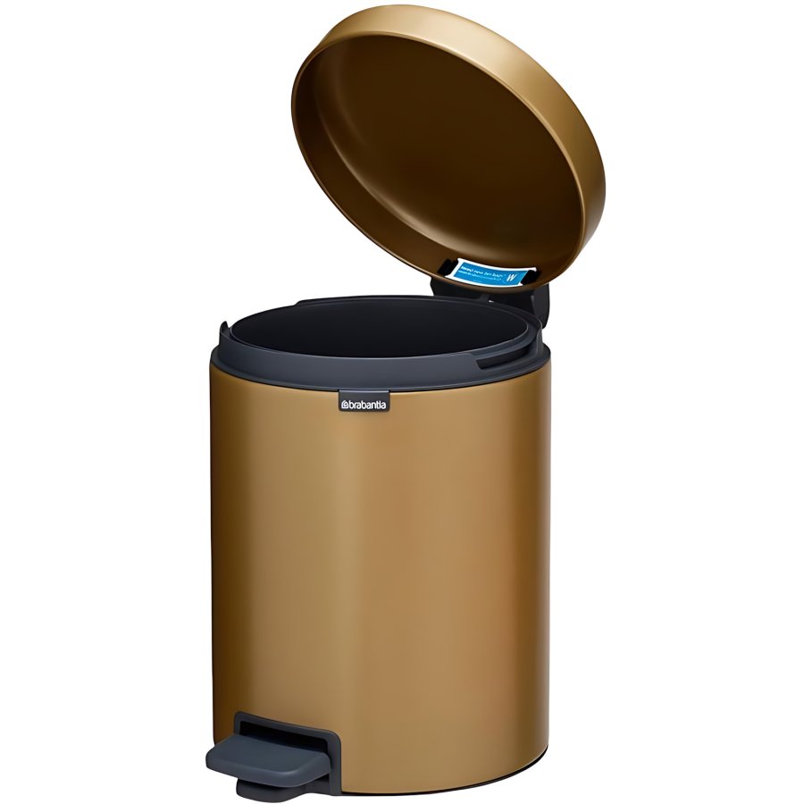 Brabantia Newlcon Pedalspand 5 L, Warm Brass