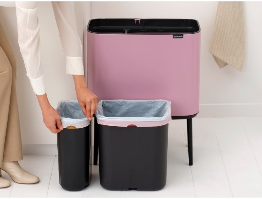Brabantia Bo Touch Afvalemmer 11+23 L, Lilac Pink