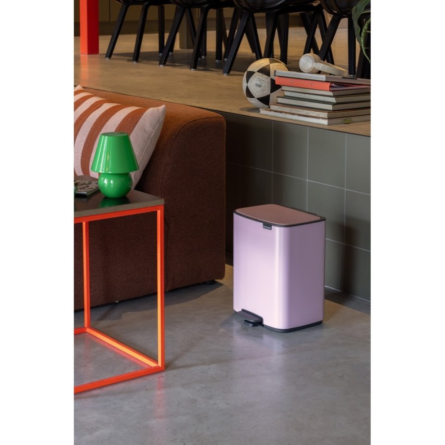 Brabantia Bo Pedalspand 12 L, Lilac Pink
