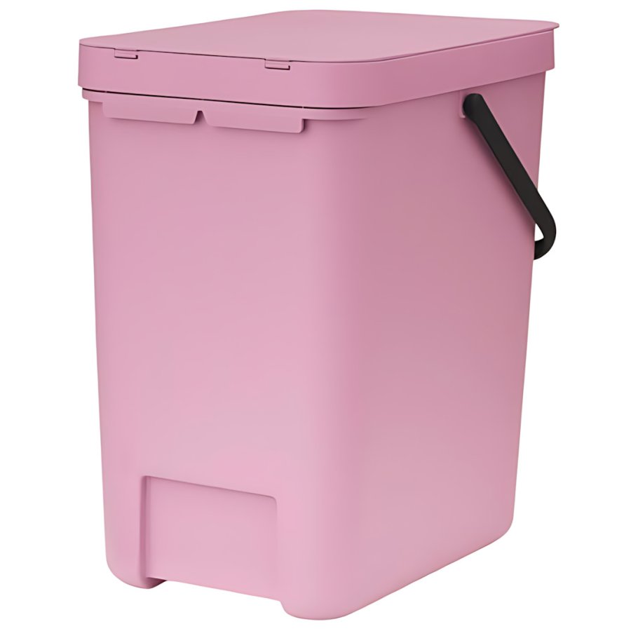 Brabantia Sort & Go Afvalemmer met Deksel 25 L, Lilac Pink