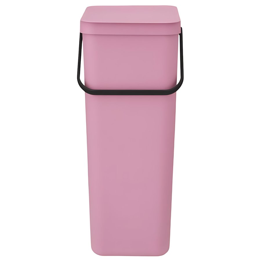 Brabantia Sort & Go Afvalemmer met Deksel 40 L, Lilac Pink