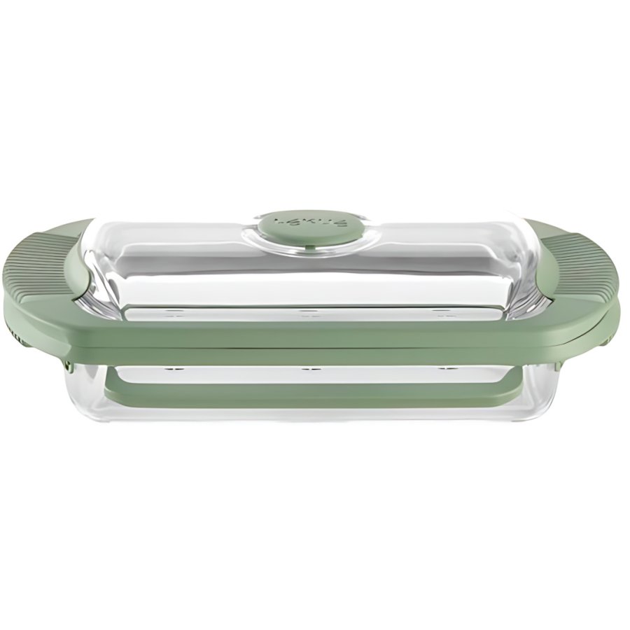 L�ku� Microwave Dampkoger 25x15 cm, Glas/Gr�n