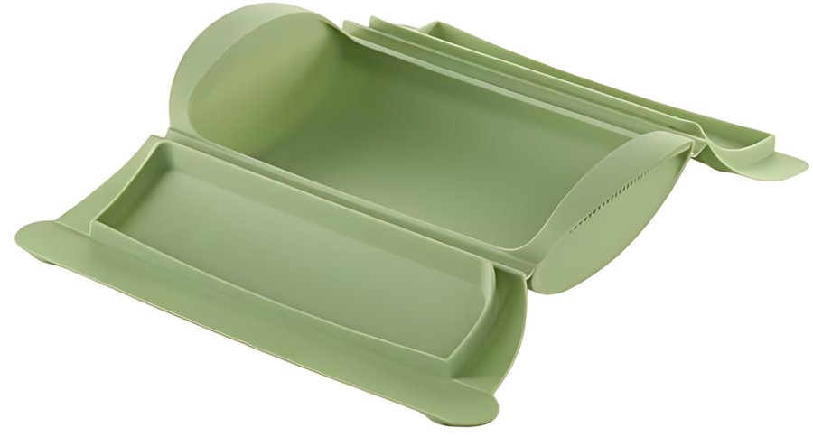 L&eacute;ku&eacute; Microwave Dampkoger 26x13,5 cm, Gr�n