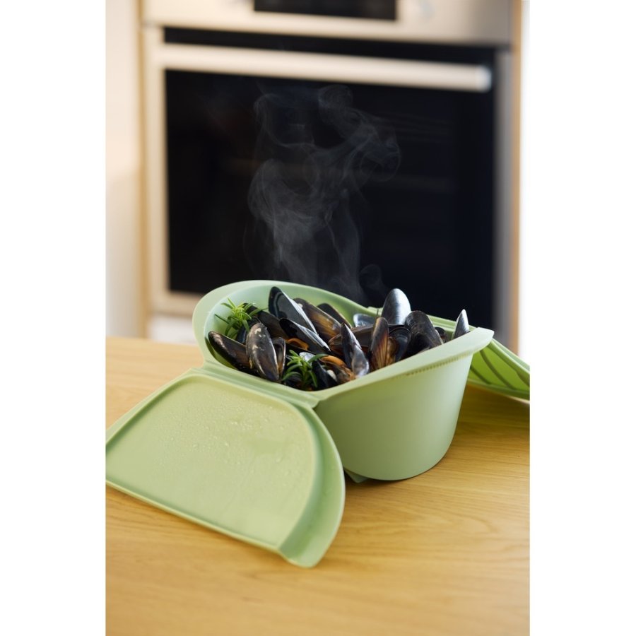 L�ku� Microwave Dampkoger 21,2x15,5 cm, Gr�n