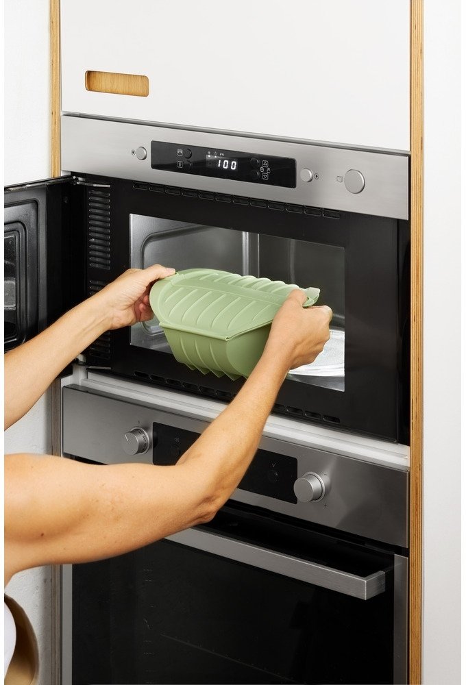 L�ku� Microwave Dampkoger 26x18,5 cm, Gr�n