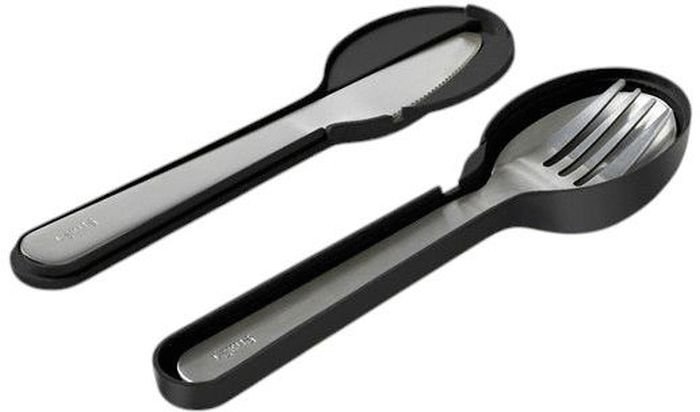 Lékué To Go Bestik m. Etui, Sort