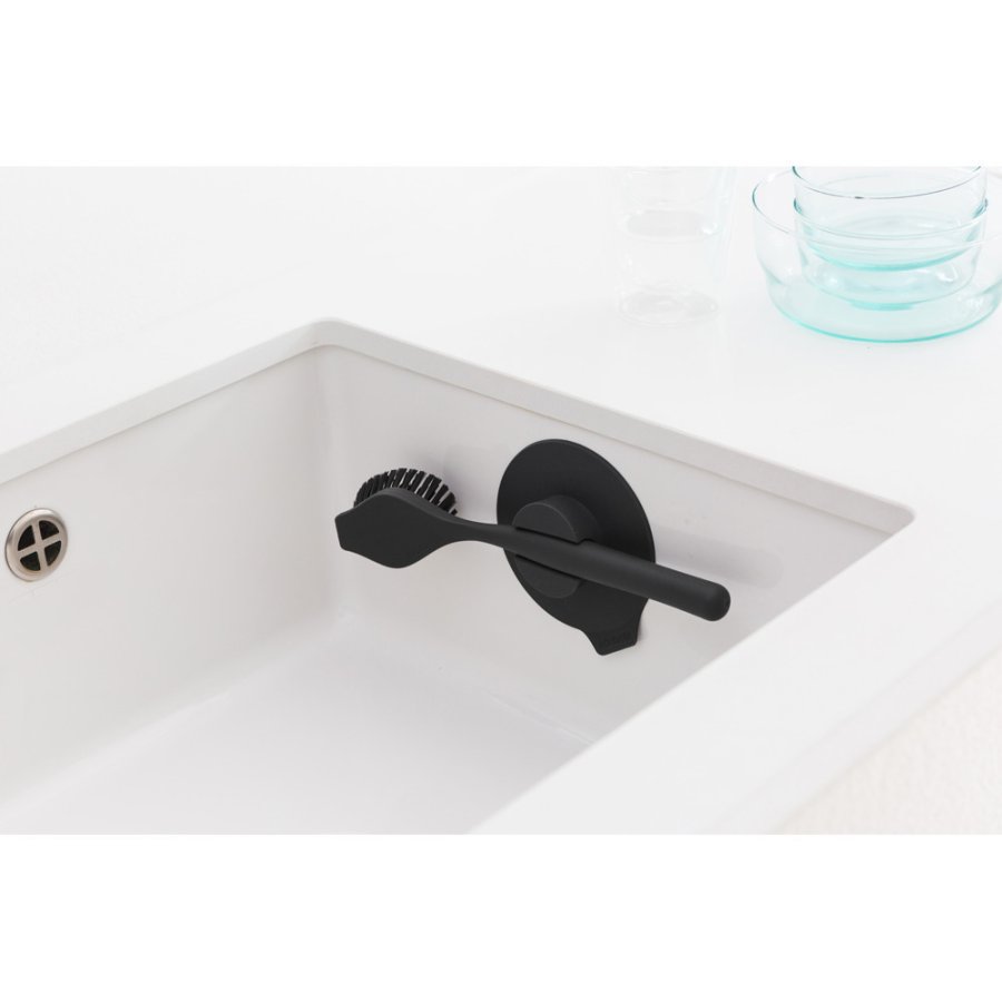 Brabantia Sink-Side Opvaskebrste m. Sugekop, Mrkegr