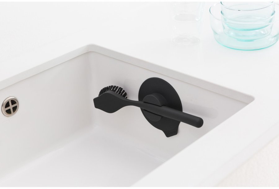 Brabantia Sink-Side Opvaskebrste m. Sugekop, Mrkegr