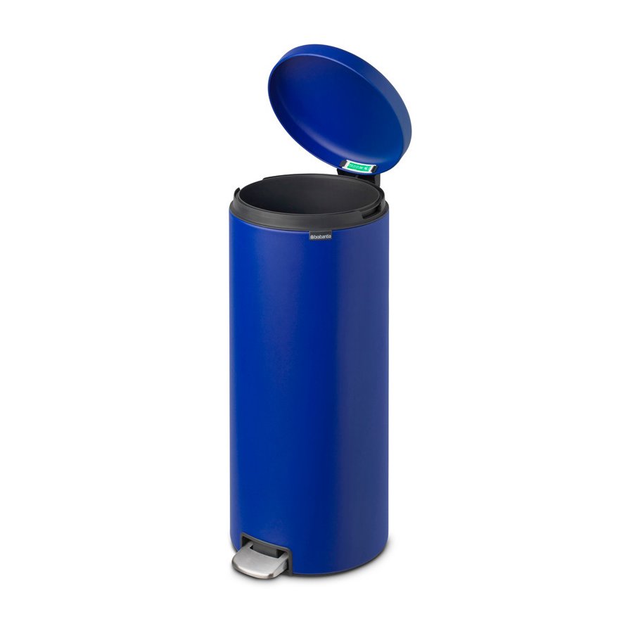 Brabantia NewIcon Pedalspand m. Inderspand 30 L, Mineral Powerful Blue