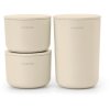 Brabantia ReNew Opbevaringsdser 3 stk. H11,4 cm, Soft Beige