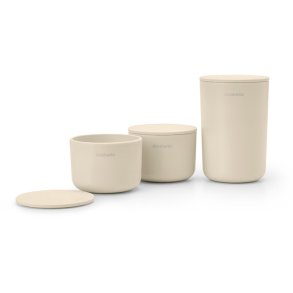Brabantia ReNew Opbevaringsdåser 3 stk. H11,4 cm, Soft Beige