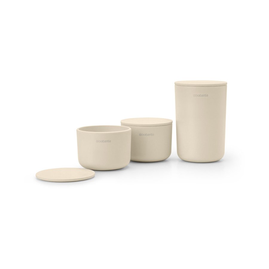 Brabantia ReNew Opbevaringsdser 3 stk. H11,4 cm, Soft Beige