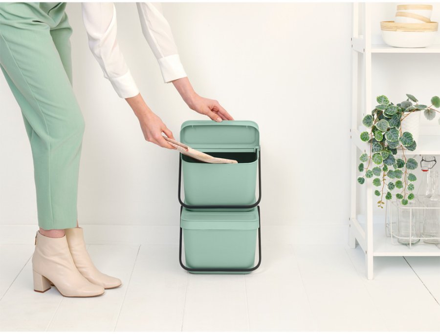 Brabantia Sort & Go Affaldsspand Stabelbar 20 L, Jade Green